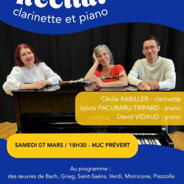 07 mars – Récital clarinette et piano