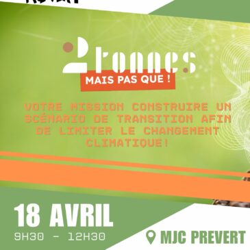 18 avril – Atelier 2 Tonnes